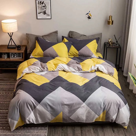 Chic Geometric Bedding Set – Nordic-Inspired Luxury for Every Bedroom