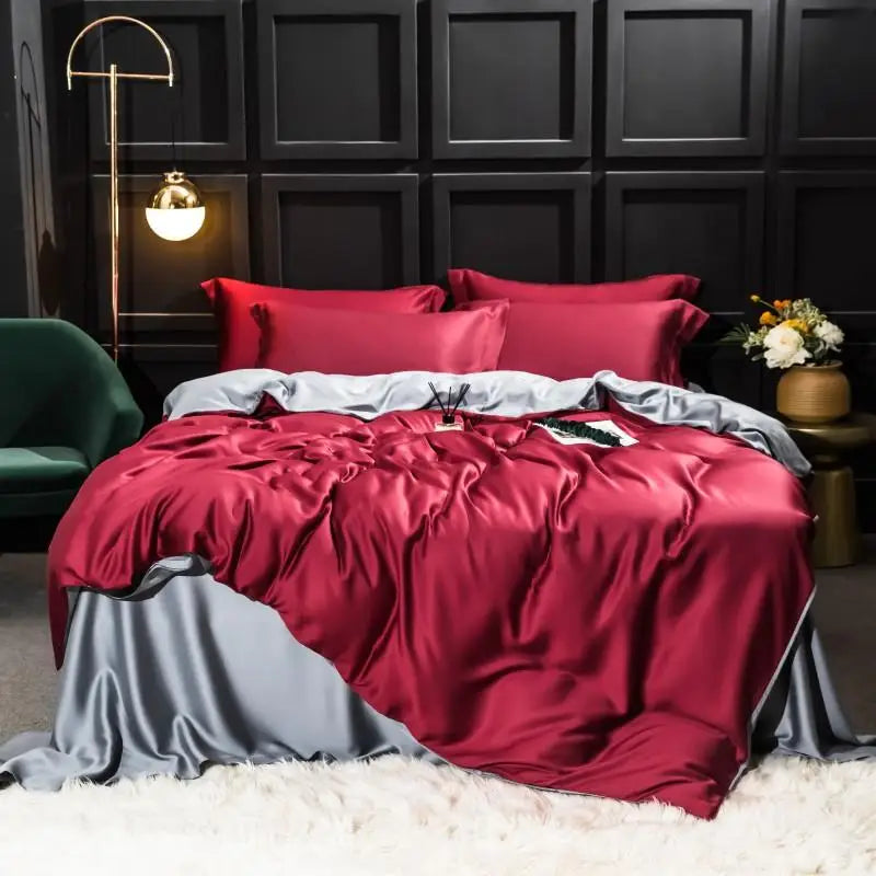 Opulent Silk Bedding Set – 100% Mulberry Silk for Restful Sleep