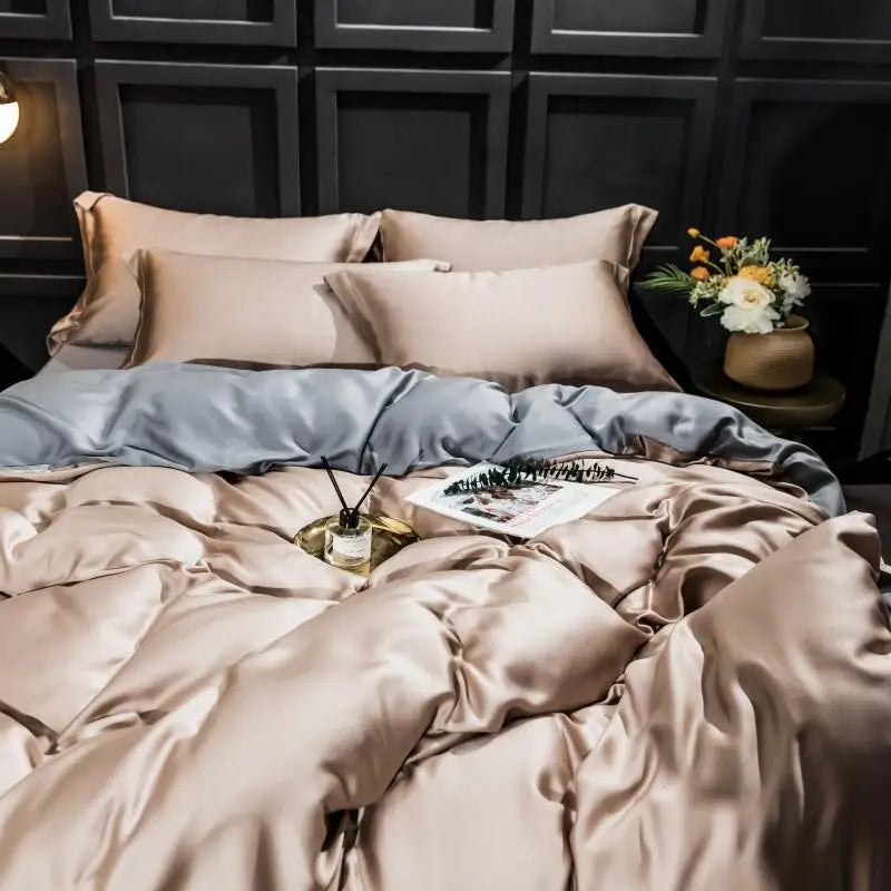 Opulent Silk Bedding Set – 100% Mulberry Silk for Restful Sleep