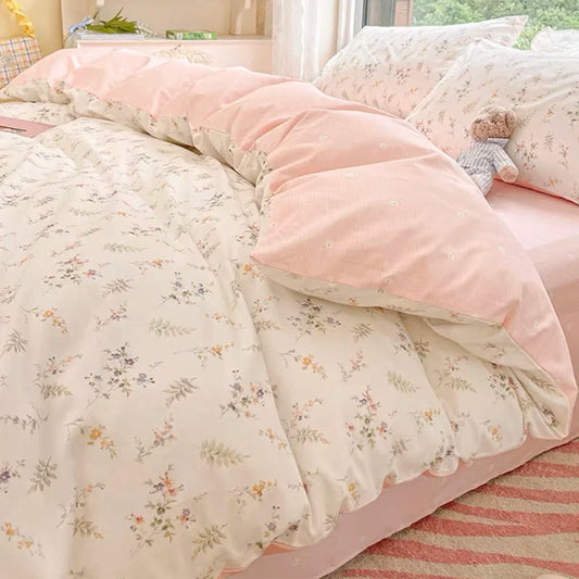 Floral Serenity Bedding – Soft & Stylish Pink Duvet Cover Set